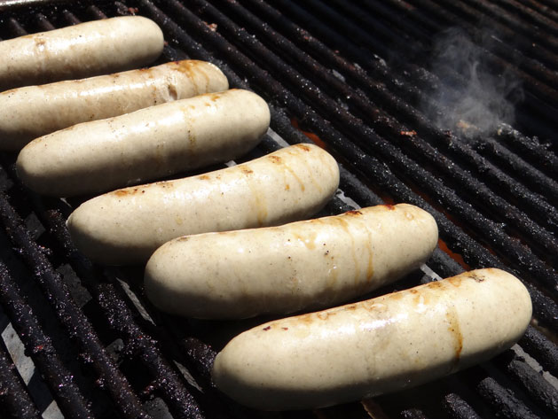 Brats on the Grill at Oktoberfest