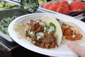 Authentic Mexican Tacos at Backyard Wedding