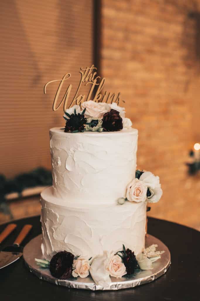 wedding cake at brix on the fox