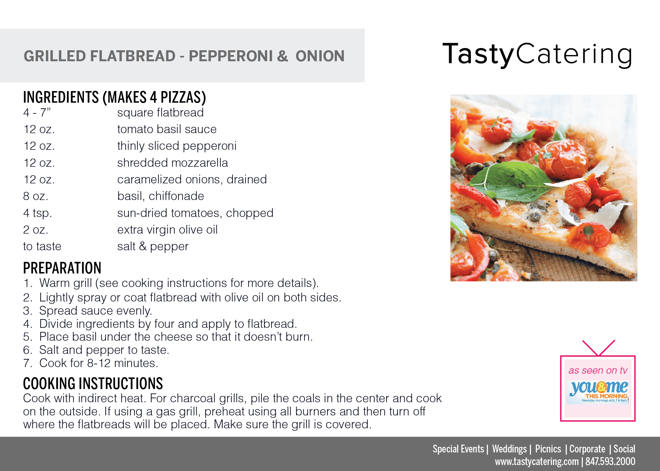Flat Bread(pepperoni and onion) Recipe Card - You & Me-01
