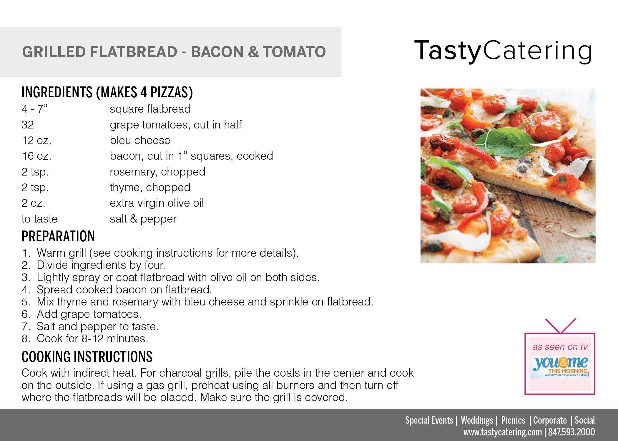 Flat Bread(tomato and bacon) Recipe Card - You & Me-01
