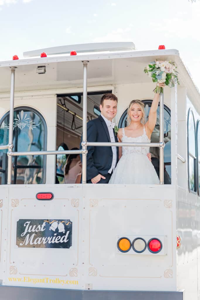 just married trolley