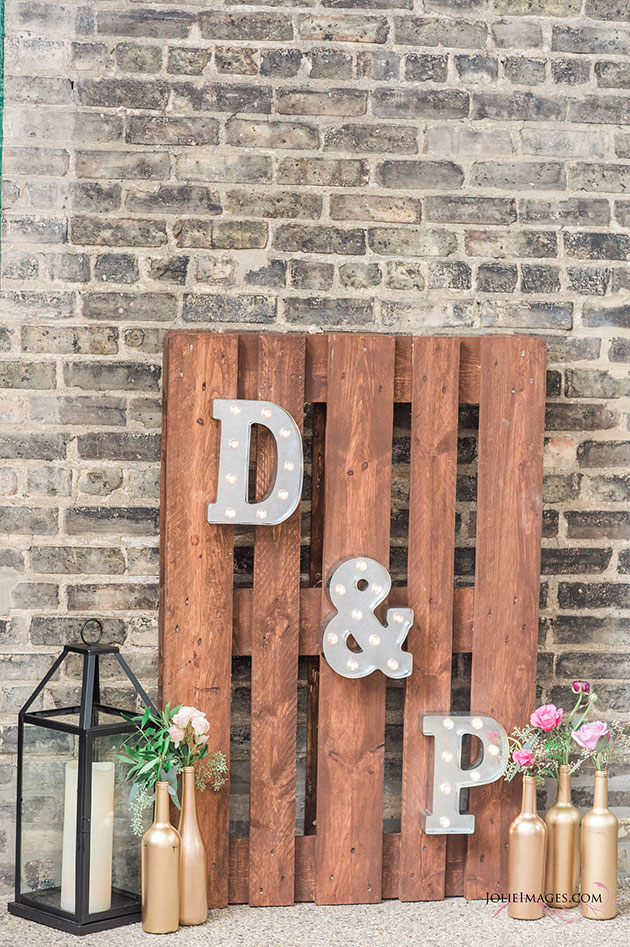 Custom Wood Signs at Outdoor Wedding