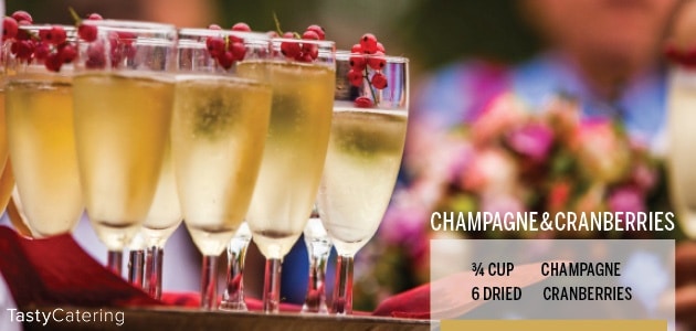 champagne and cranberries