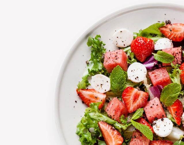 Tasty Catering strawberry salad plate